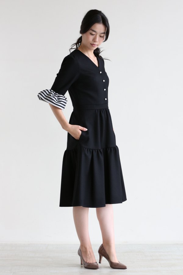 BORDERS at BALCONY(ボーダーズアットバルコニー) WOOL JERSEY DRESS