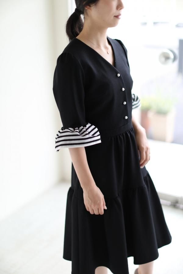 BORDERS at BALCONY(ボーダーズアットバルコニー) WOOL JERSEY DRESS