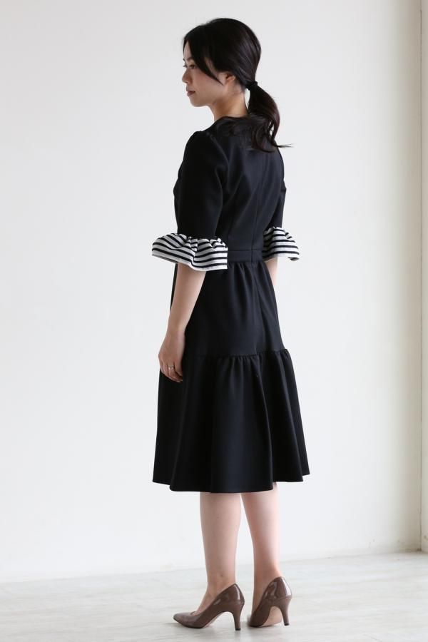 BORDERS at BALCONY/ボーダーズアットバルコニー】BORDER WOOL DRESS 