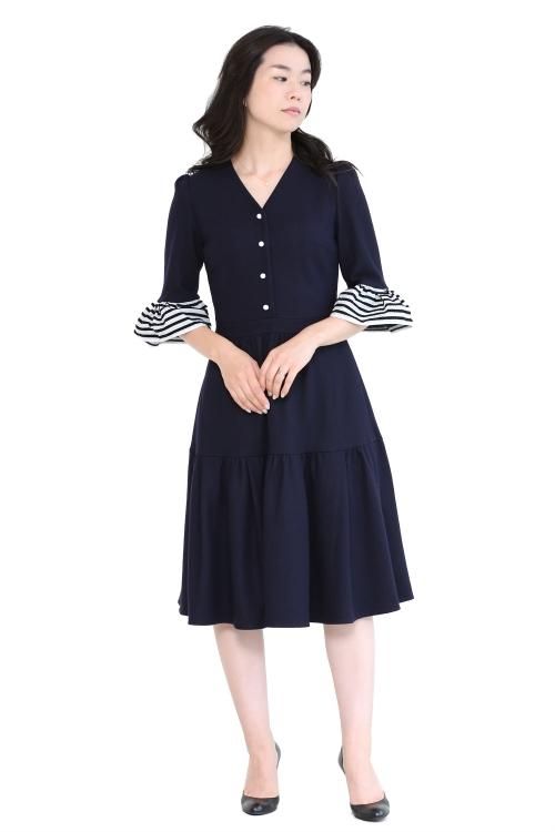 BORDERS at BALCONY(ボーダーズアットバルコニー) WOOL JERSEY DRESS