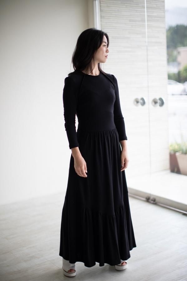 BORDERS at BALCONY(ボーダーズアットバルコニー) JERSEY MAXI DRESS