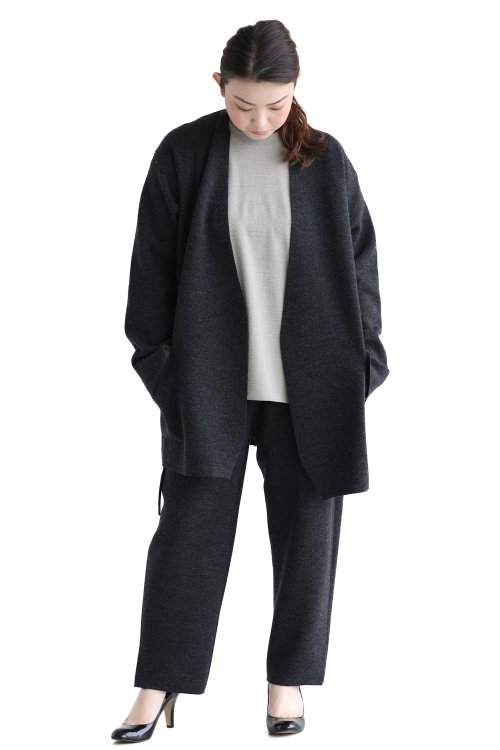 unfil wool milanoribbed-knit jacket素材ウール