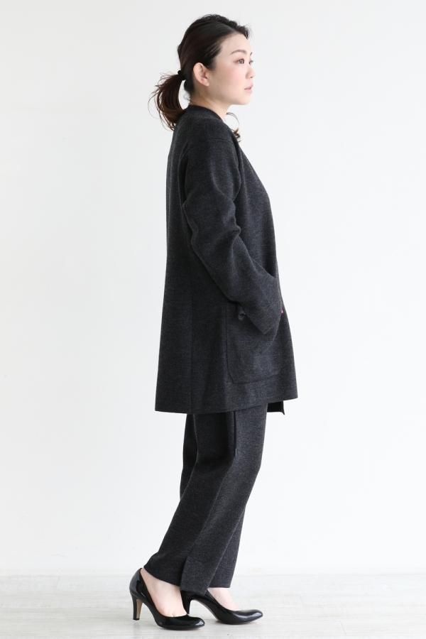 unfil(アンフィル) tasmanian wool milanoribbed-knit jacket