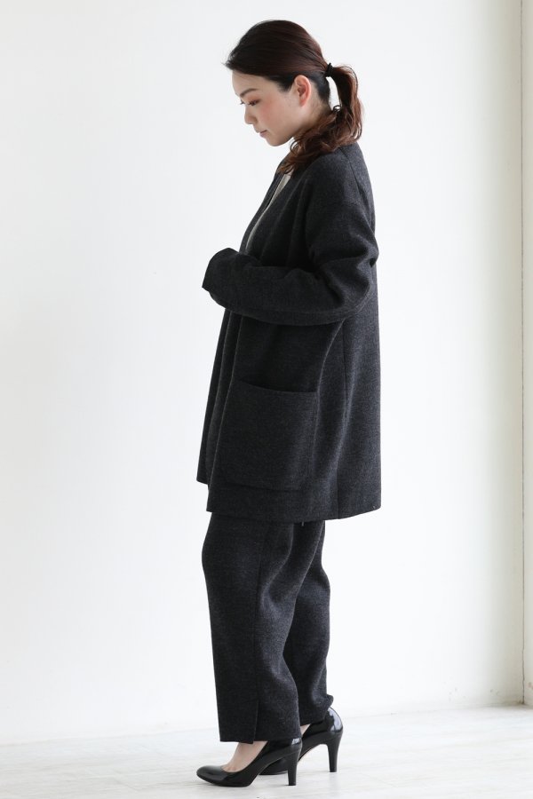 unfil(アンフィル) tasmanian wool milanoribbed-knit jacket ...