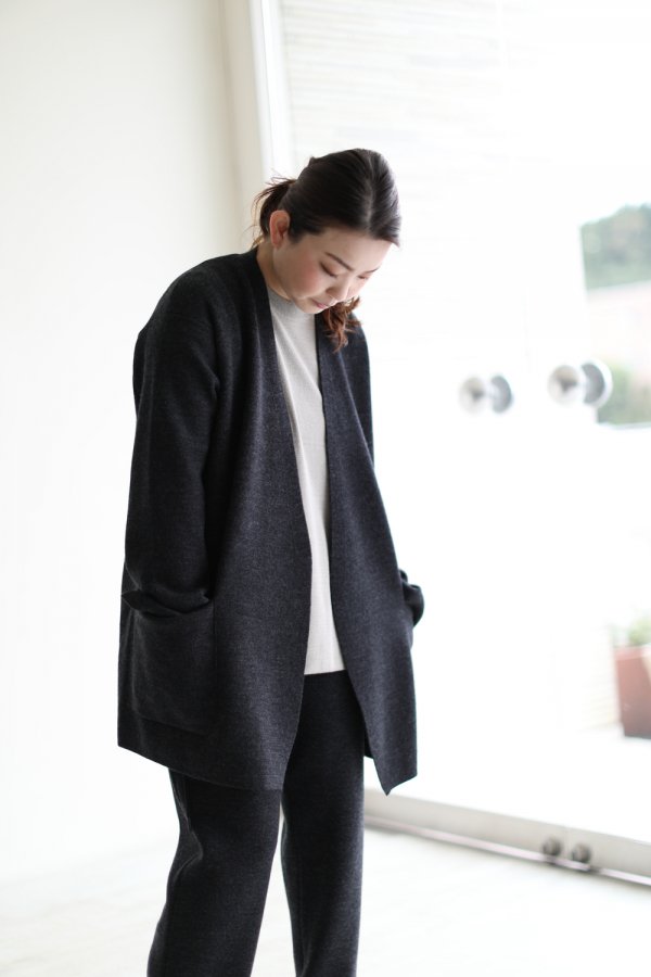 unfil wool milanoribbed-knit jacket身幅58cm