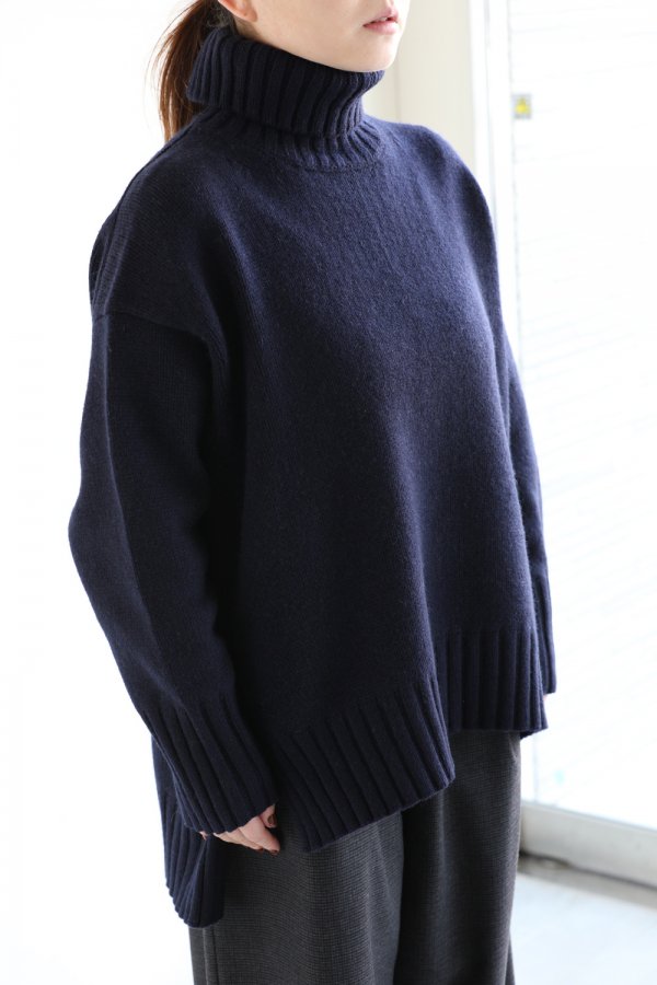 MACPHEE(マカフィ) 3G LAMBS CASHMERE ハイネックプルオーバー