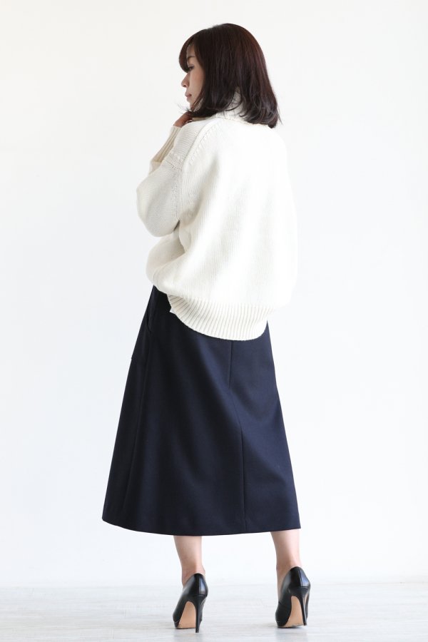 MACPHEE(マカフィ) FLANNEL WOOL フレアスカート ネイビー - YAMAROKU（ヤマロク） オンラインストア