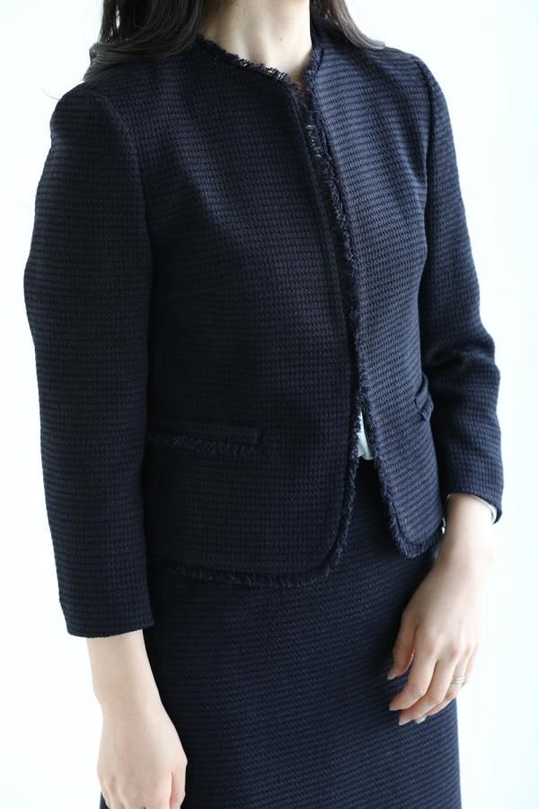 Ballsey(ボールジィ) ワッフルツイード ノーカラージャケット