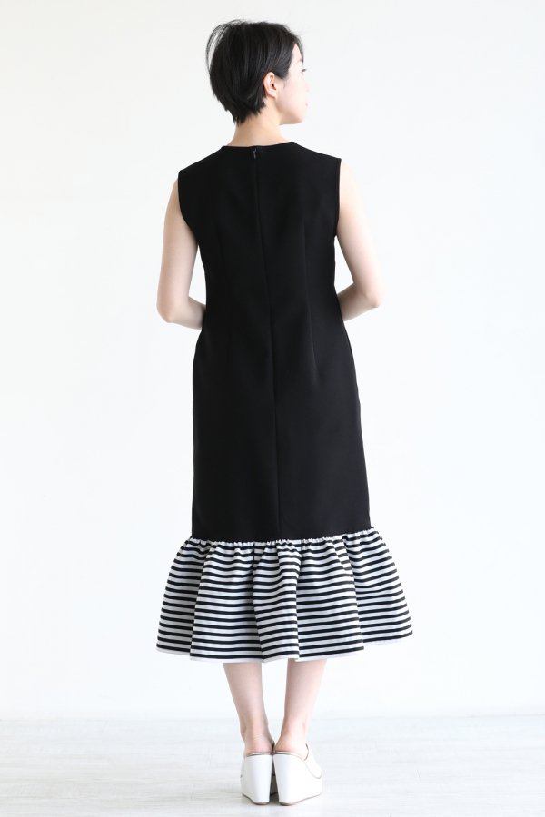 BORDERS at BALCONY(ボーダーズアットバルコニー) I-LINE DRESS BLACK