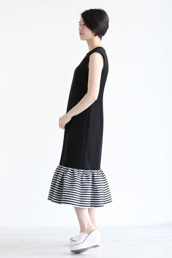 BORDERS at BALCONY(ボーダーズアットバルコニー) I-LINE DRESS BLACK