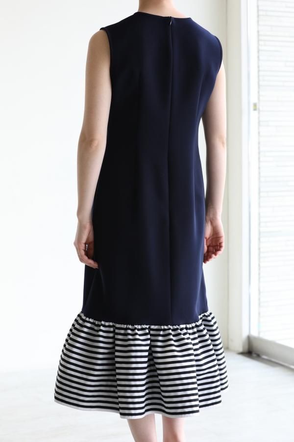 BORDERS at BALCONY(ボーダーズアットバルコニー) I-LINE DRESS NAVY ...
