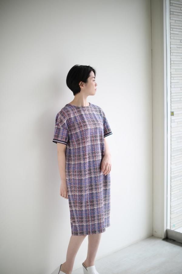 COOHEM(コーヘン) TECH TWEED ワンピース BLUE - YAMAROKU