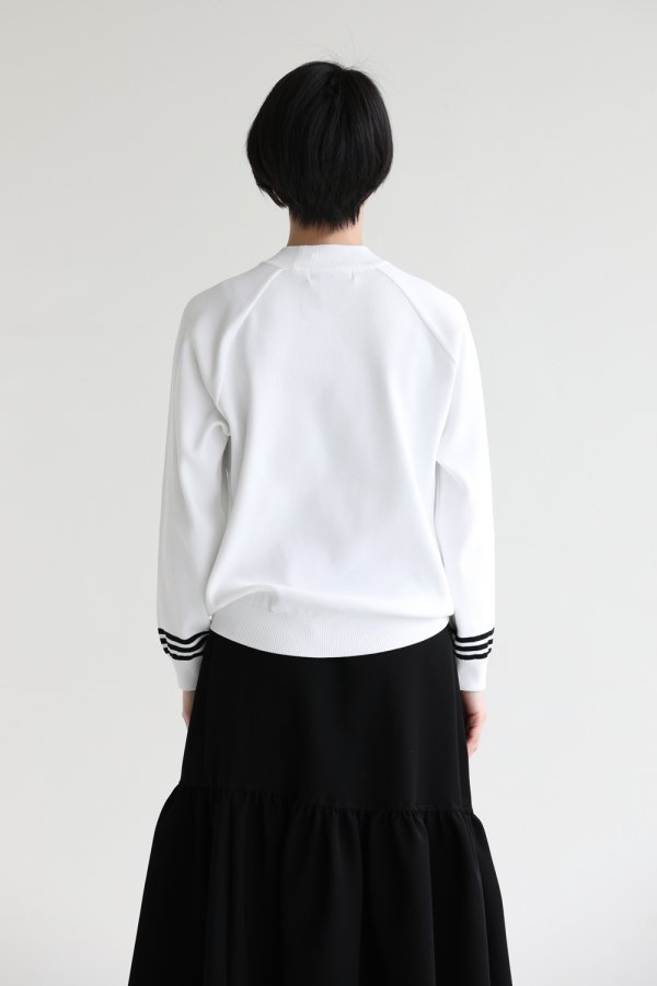 BORDERS at BALCONY(ボーダーズアットバルコニー) RAYON KNIT SWEATER WHITE - YAMAROKU（ヤマロク）  オンラインストア