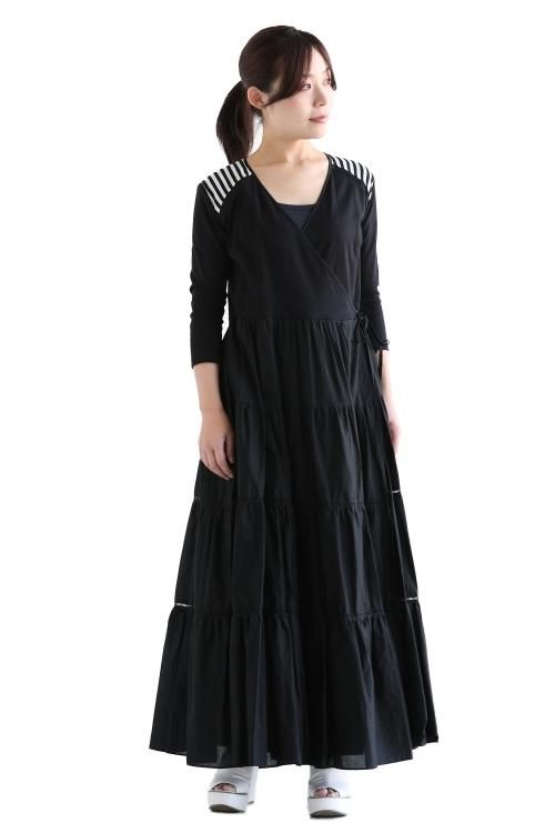 BORDERS at BALCONY(ボーダーズアットバルコニー) BALLERINA MAXI DRESS BLACK -  YAMAROKU（ヤマロク） オンラインストア