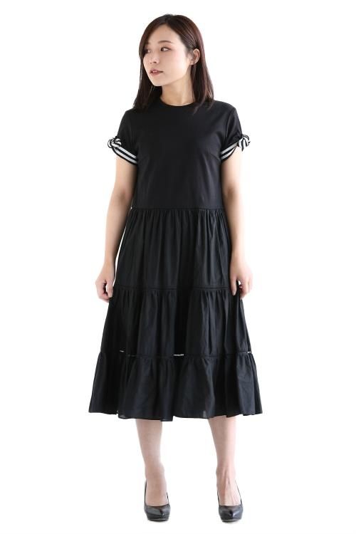 BORDERS at BALCONY(ボーダーズアットバルコニー) BALLERINA TEE DRESS BLACK -  YAMAROKU（ヤマロク） オンラインストア