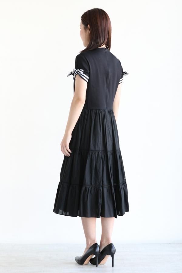 BORDERS at BALCONY(ボーダーズアットバルコニー) BALLERINA TEE DRESS BLACK -  YAMAROKU（ヤマロク） オンラインストア