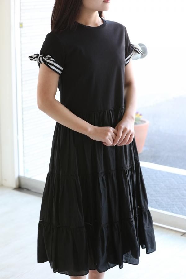 ボーダーズアットバルコニー BALLERINA TEE DRESS BLACK約385cm身幅