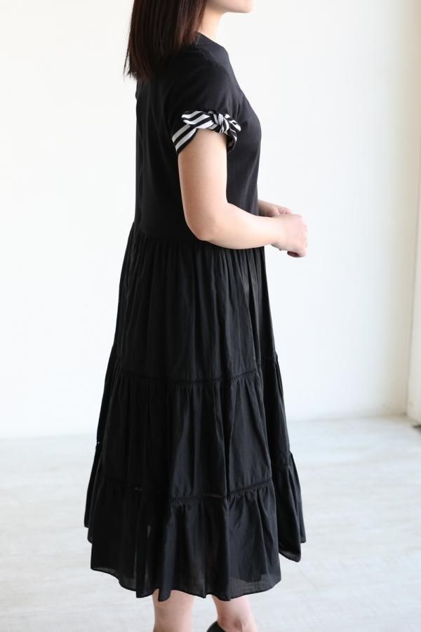 おトク ボーダーズアットバルコニー ワンピース TIERED TEE DRESS