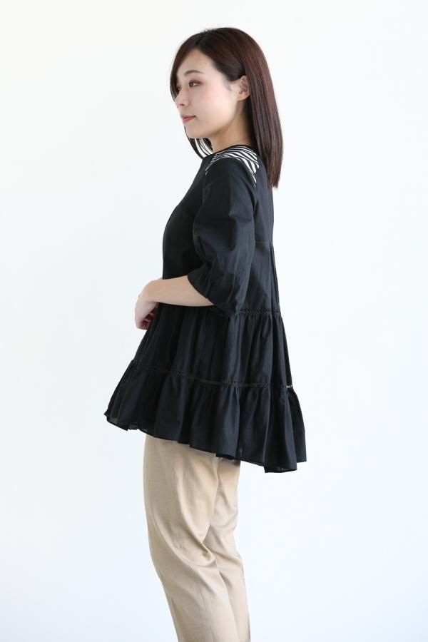 BORDERS at BALCONY(ボーダーズアットバルコニー) BALLERINA TOP BLACK 