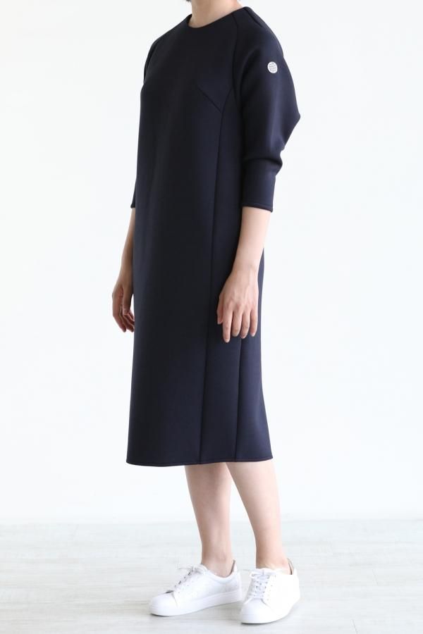 BORDERS at BALCONY(ボーダーズアットバルコニー) COCOON DRESS NAVY