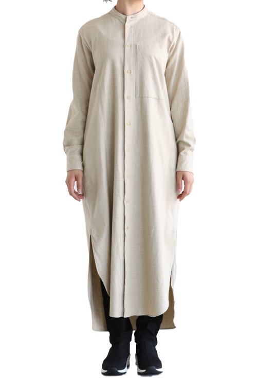 unfilアンフィル shankar cotton flannel shirt dress   YAMAROKU