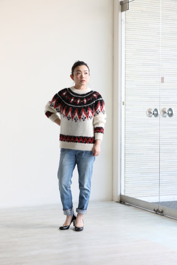 COOHEM(コーヘン) MOHAIR NORDIC SWEATER - YAMAROKU（ヤマロク 