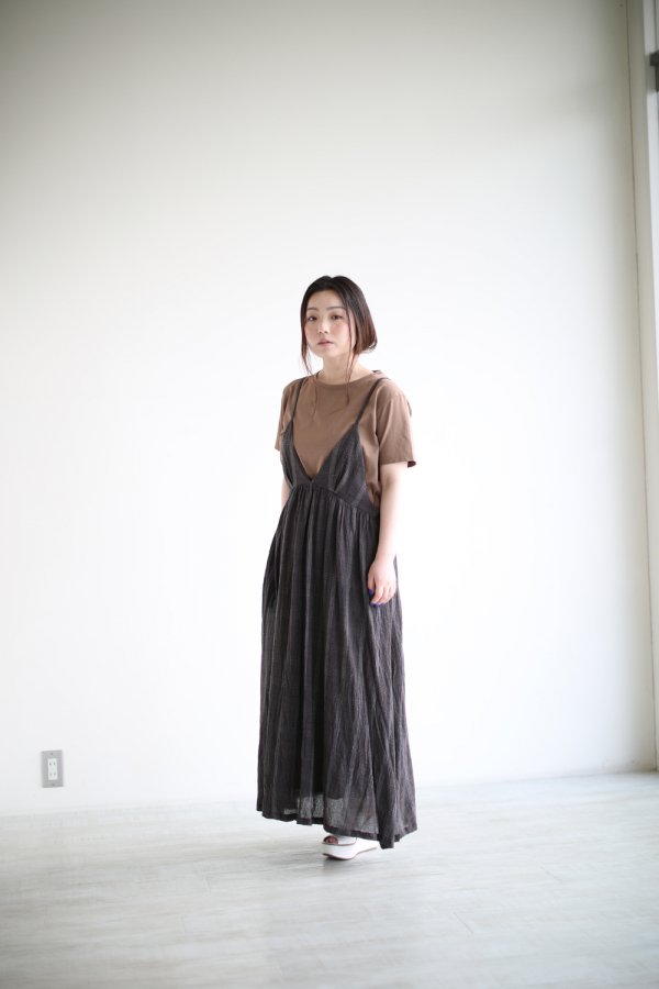 unfil(アンフィル) cotton & linen-georgetto camisole dress 