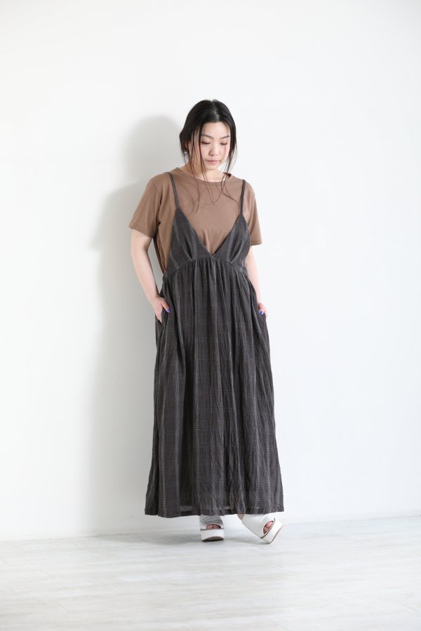 unfil(アンフィル) cotton & linen-georgetto camisole dress