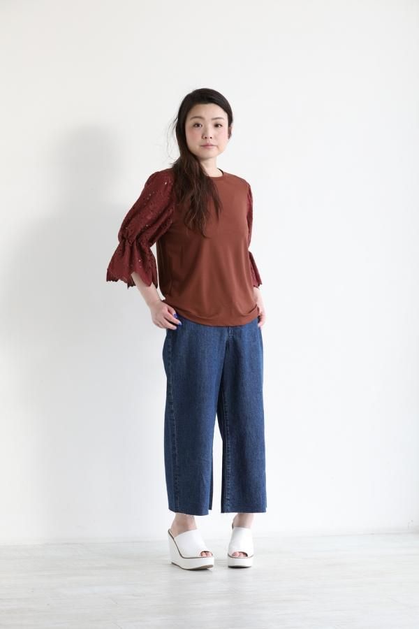 muveil パフスリーブラメプルオーバー ネイビー MUVEIL Online Shop｜ミュベール公式オンラインショップ