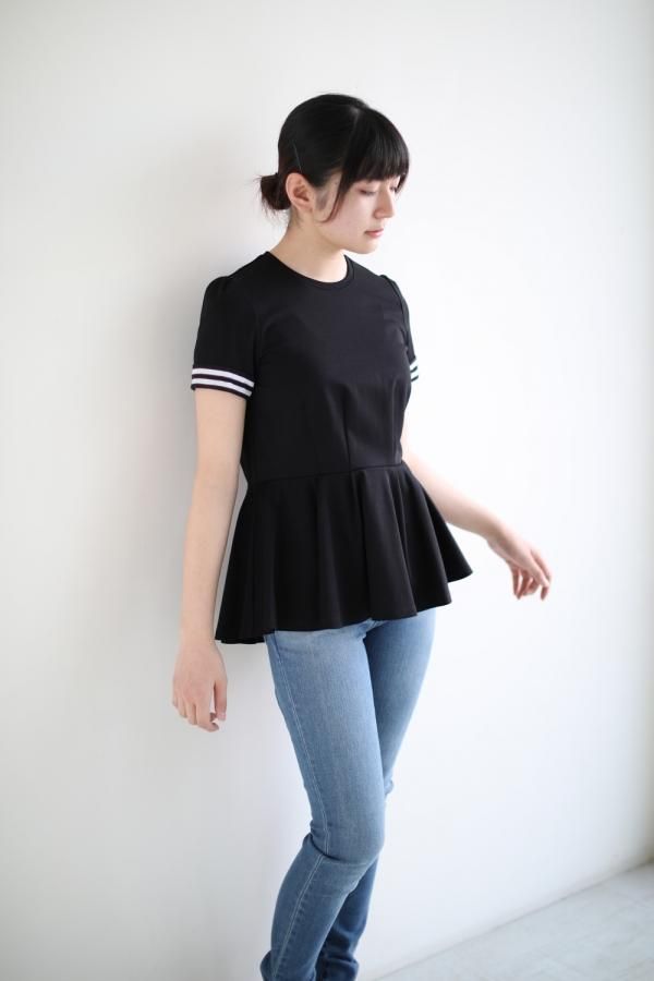 BORDERS at BALCONY(ボーダーズアットバルコニー) CORSET TEE BLACK