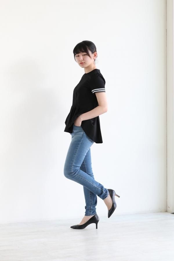 BORDERS at BALCONY(ボーダーズアットバルコニー) CORSET TEE BLACK