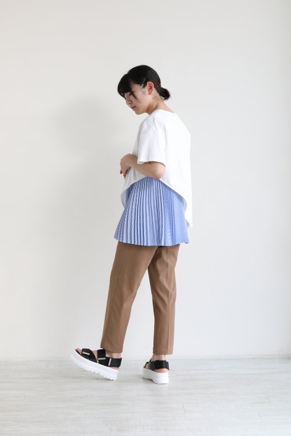 スイーツ柄 ブルー H327 ELENDEEKエレンディークSIDE PLEATS PANTS