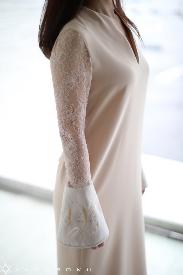 Mame Kurogouchi Lace Sleeve Dress | nate-hospital.com