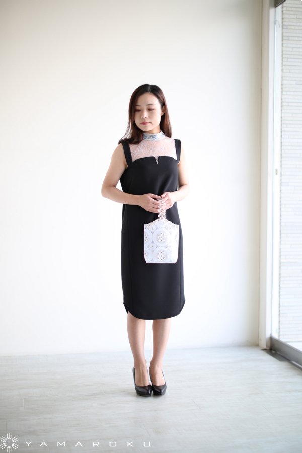 Mame Kurogouchi(マメ) Embroidery Collar Sleeveless Dress ...