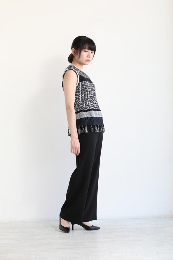 mame kurogouchi(マメクロゴウチ) 19SS SASH JAQUARD SLEEVELESS