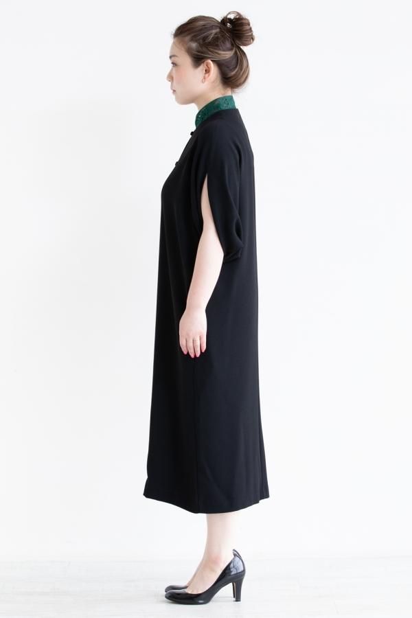 Mame Kurogouchi(マメ) Embroidery Collar Front Open Dress