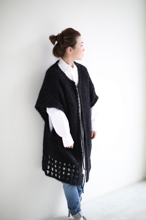 マメクロゴウチ mame kurogouchi Floral Mohair Knitted Cardigan