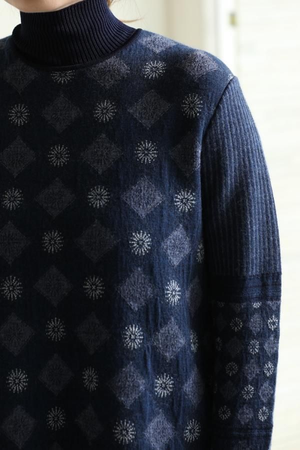 Mame Kurogouchi(マメ) Checkered Pattern High Neck Pullover