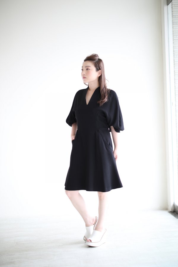 Mame Kurogouchi(マメ) Volume Sleeve Dress - YAMAROKU