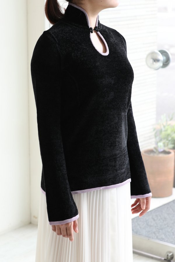 Mame Kurogouchi(マメ) Soft Touch High Neck Knitted Top BLACK ...