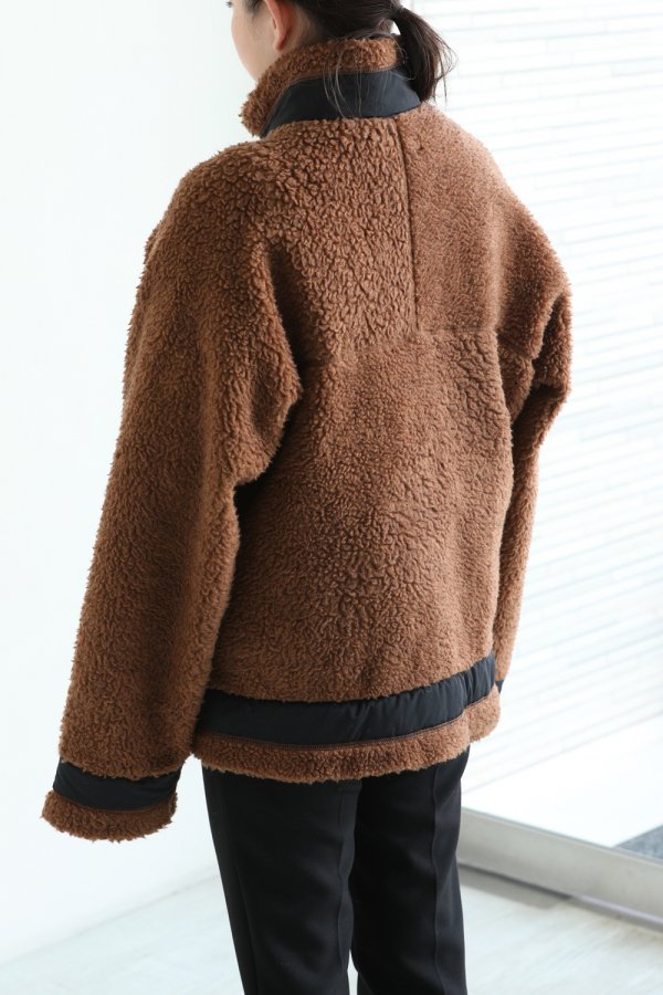 unfil(アンフィル) 【MENS】wool pile boa fleece full zip jacket