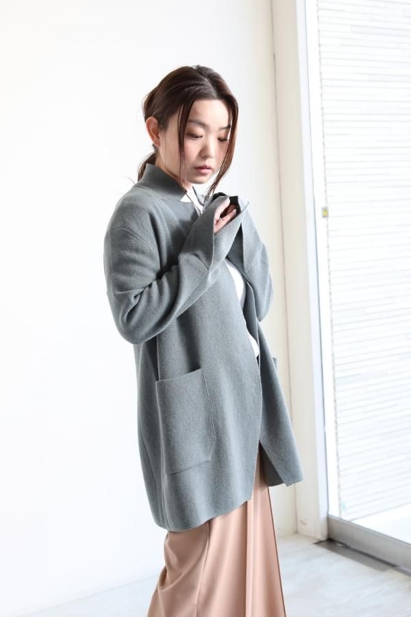 unfil(アンフィル) baby alpaca milanoribbed-knit jacket - YAMAROKU 