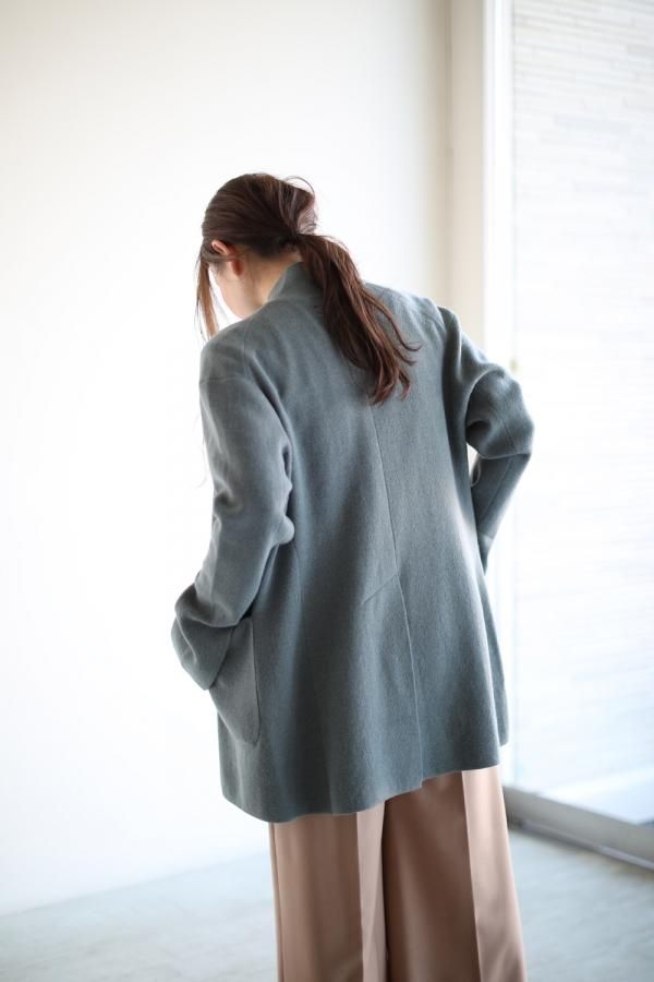 unfil(アンフィル) baby alpaca milanoribbed-knit jacket - YAMAROKU 