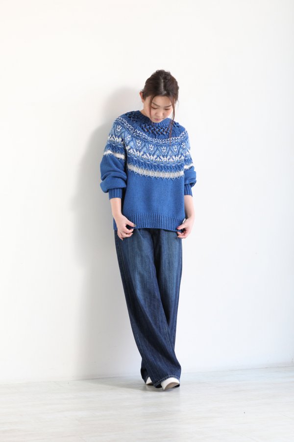 Mame Kurogouchi(マメ) Cotton Nordic Knit Pullover - YAMAROKU ...