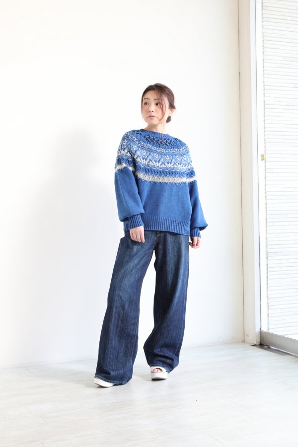 Mame Kurogouchi(マメ) Cotton Nordic Knit Pullover - YAMAROKU