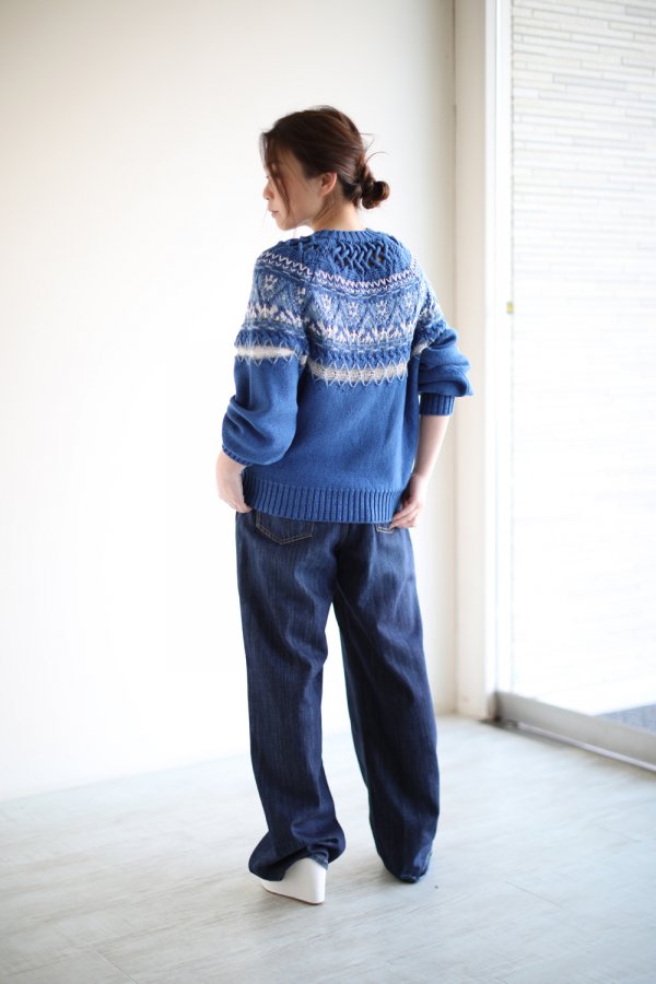 Mame Kurogouchi(マメ) Cotton Nordic Knit Pullover - YAMAROKU