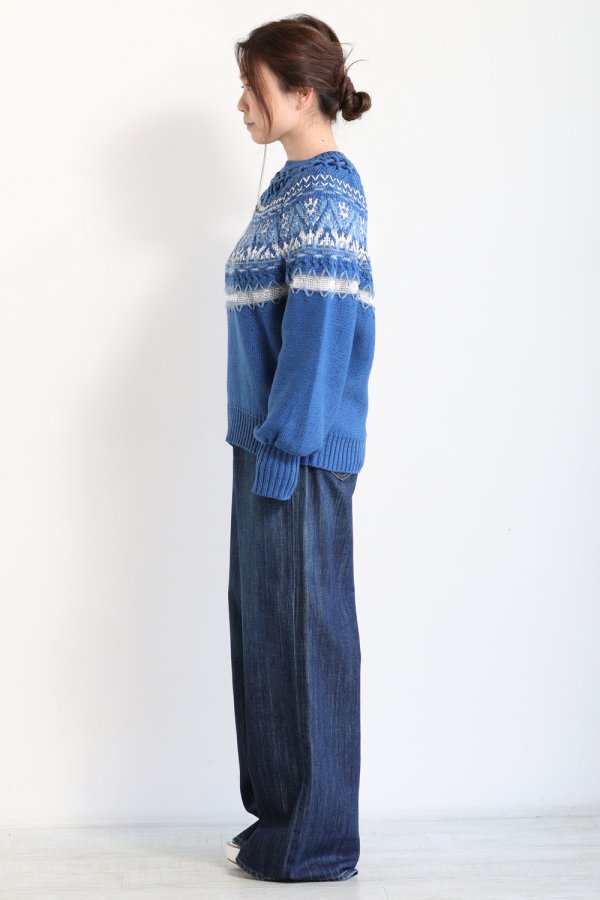 Mame Kurogouchi(マメ) Cotton Nordic Knit Pullover - YAMAROKU