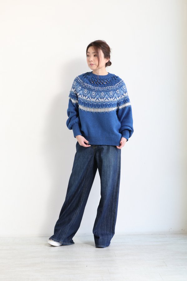 Mame Kurogouchi(マメ) Cotton Nordic Knit Pullover - YAMAROKU ...