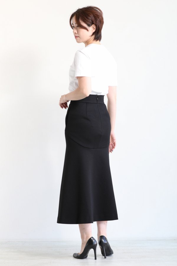 Mame Kurogouchi(マメ) Double Face Jersey Flared Skirt - YAMAROKU 