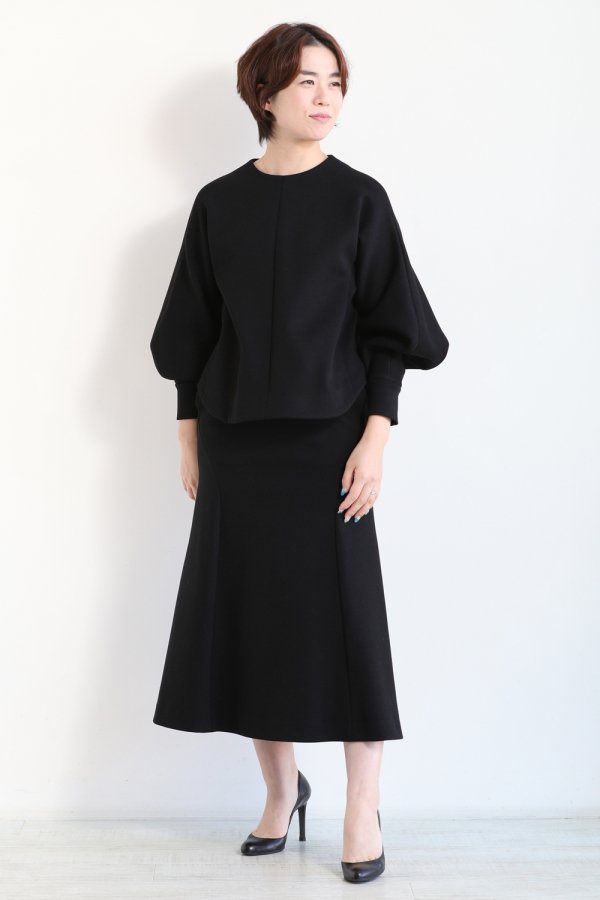 Mame Kurogouchi(マメ) Double Face Jersey Flared Skirt - YAMAROKU